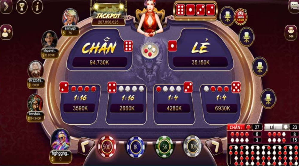 Giao diện xóc đĩa 3D tại iWin68 với màu đỏ đặc trưng