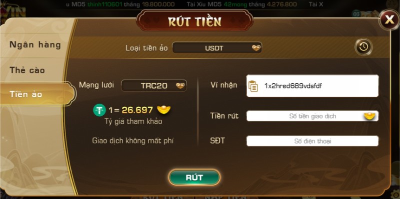 Rút tiền iWin68